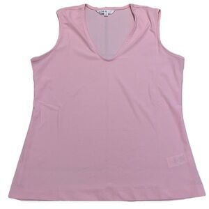 Cleo Pink V-Neck Sleeveless Blouse / Tank Top - Size Small